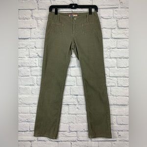 Old Navy Y2K Olive Green Corduroy Vintage Low Rise Hipster Pants Size 1 XS